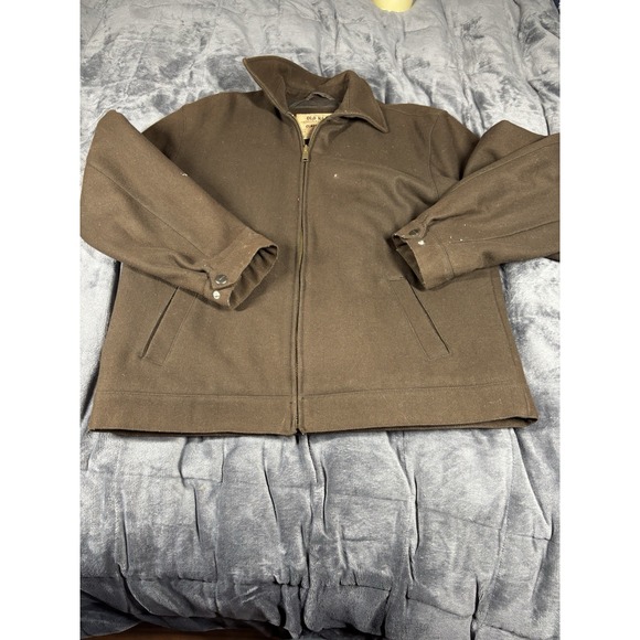VINTAGE Bomber Jacket Coat Old Navy Wool-Blend Full Zip Heavyweight SIZE MEN L - Picture 1 of 6